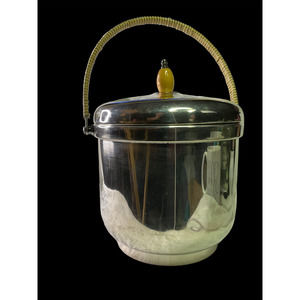Vintage Pyrex Lined and SIlverplate Over Copper Sheffield Ice Bucket